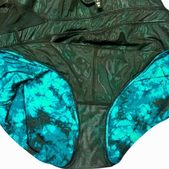 Torrid Teal Tie-Dye Mesh Inset One-Piece Swimsuit Size 3 3XL - Picture 13 of 15